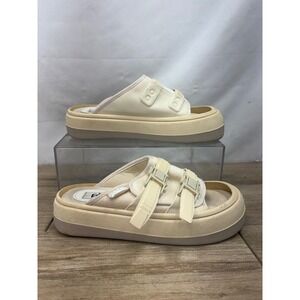 Eytys Capri CCE Cream Platform Sandals Mens 7.5 Buckle Strap Slides Chunky Mules